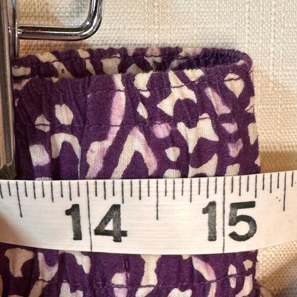 Boho Maxi Skirt Women's M Purple Batik Peasant Ruffle Tiered Festival Bohemian - Picture 9 of 10